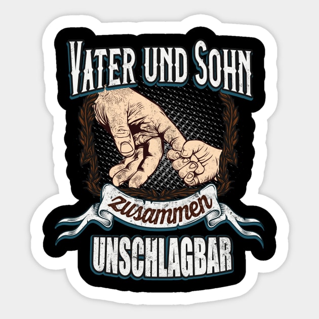 Vater & Sohn unschlagbar Sticker by Foxxy Merch